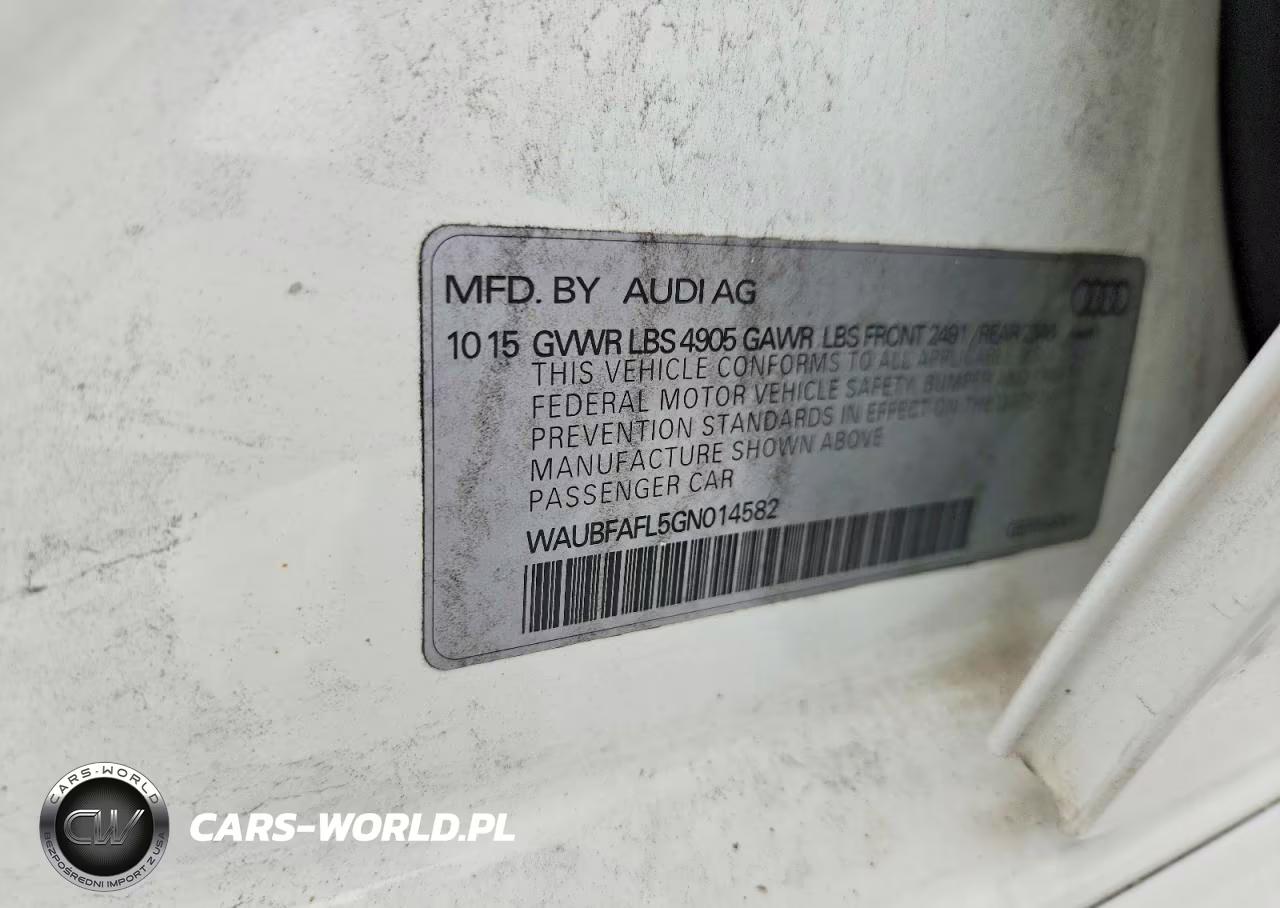 2016 Audi A4 Premium S-Line VIN:WAUBFAFL5GN014582 - 12