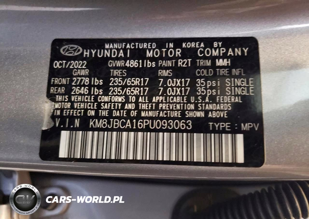 2023 Hyundai Tucson Blue VIN:KM8JBCA16PU093063 - 13