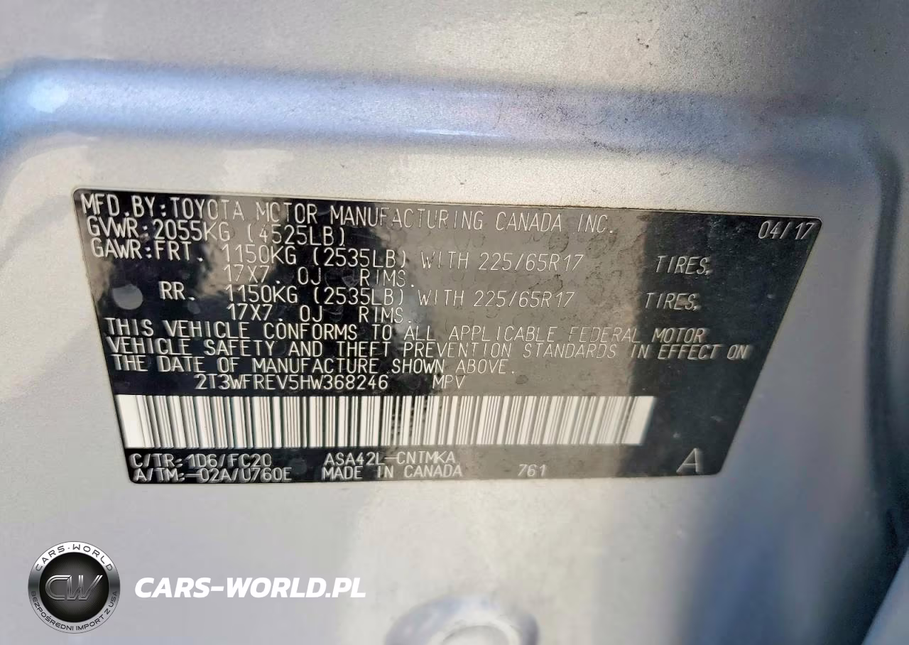 2017 Toyota Rav4 Xle VIN:2T3WFREV5HW368246 - 13