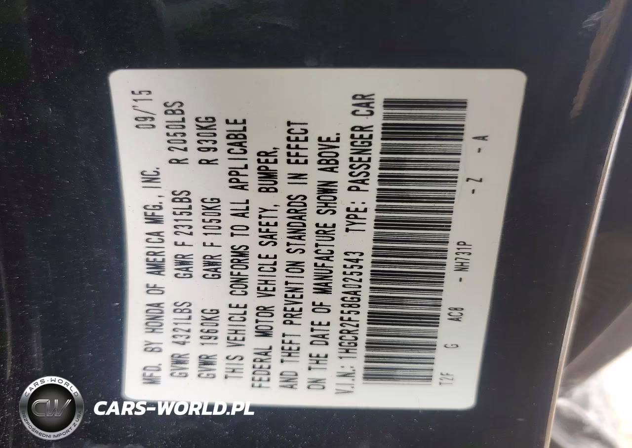 2016 Honda Accord Sport VIN:1HGCR2F58GA025543 - 12