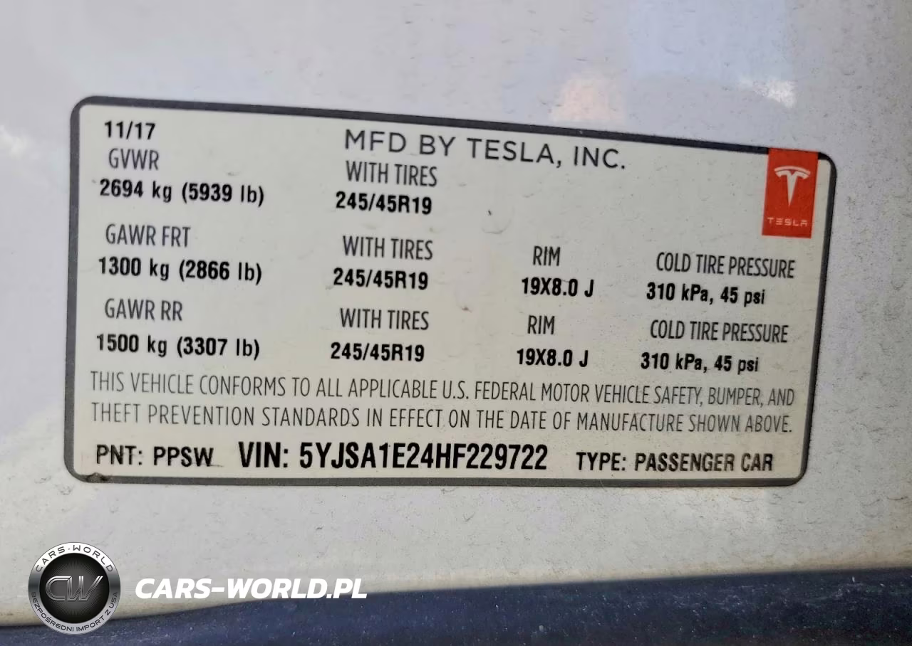 2017 Tesla Model S VIN:5YJSA1E24HF229722 - 13