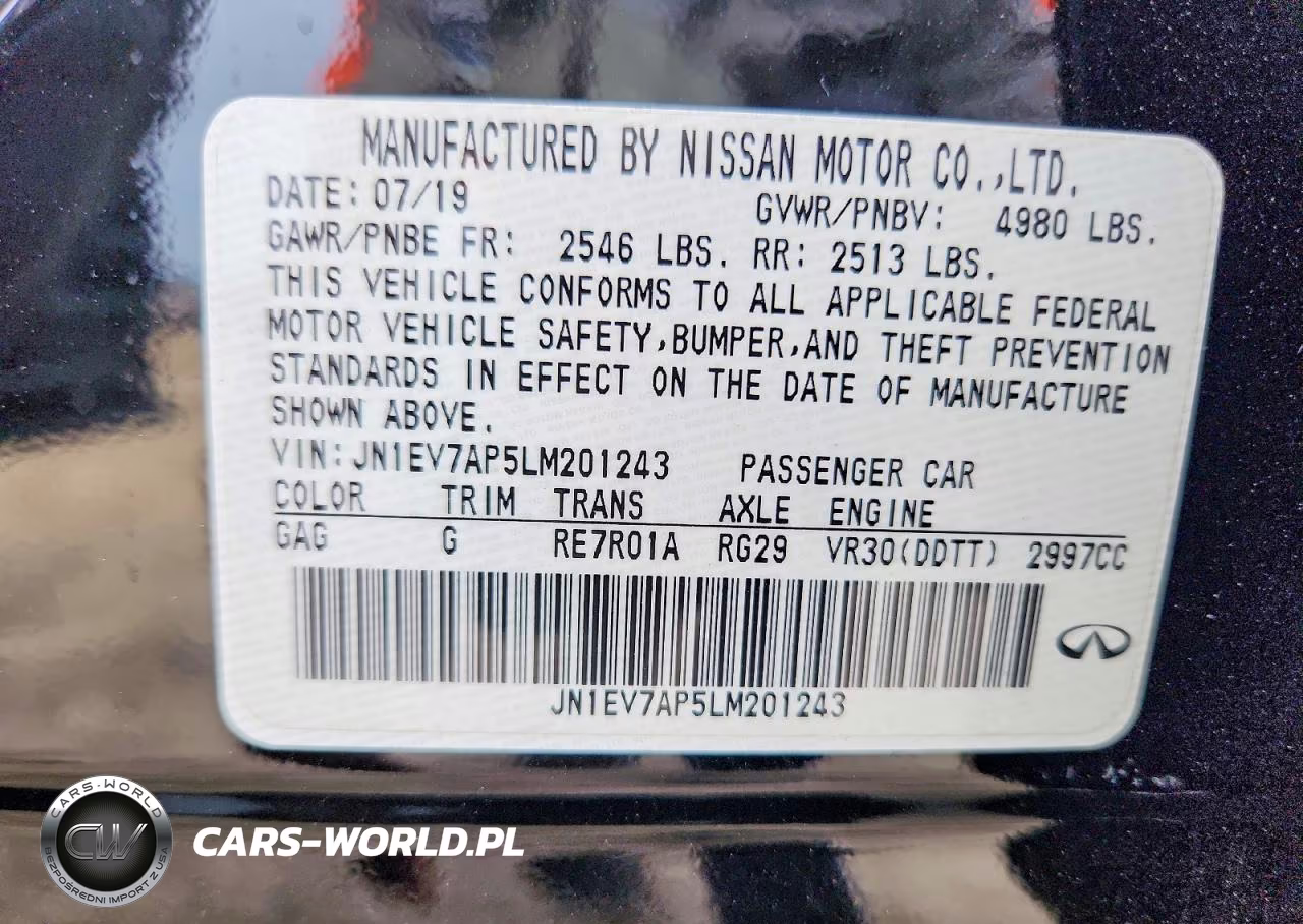 2020 Infiniti Q50 3.0T Luxe VIN:JN1EV7AP5LM201243 - 12