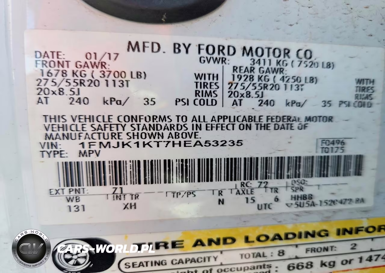 2017 Ford Expedition El Limited VIN:1FMJK1KT7HEA53235 - 13