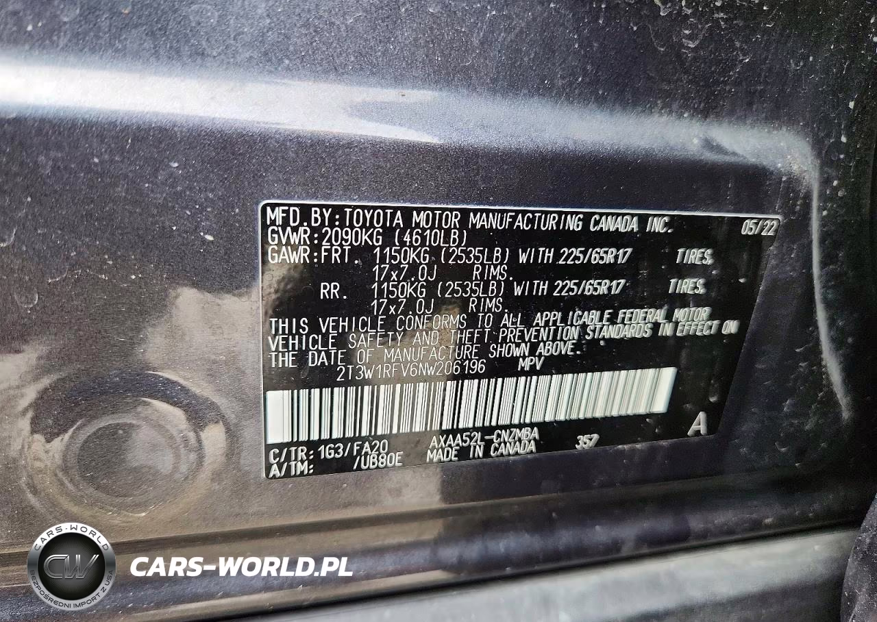 2022 Toyota Rav4 Xle VIN:2T3W1RFV6NW206196 - 12