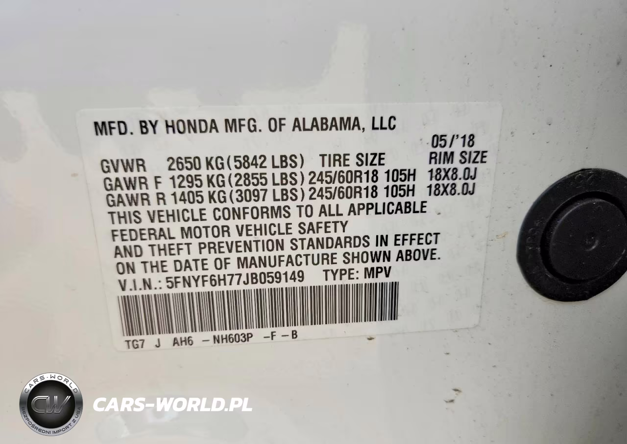 2018 Honda Pilot Exln VIN:5FNYF6H77JB059149 - 12