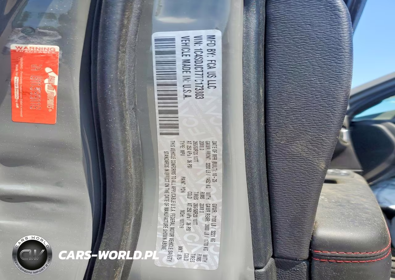 2026 Dodge Durango R VIN:1C4SDJCT7TC173803 - 12
