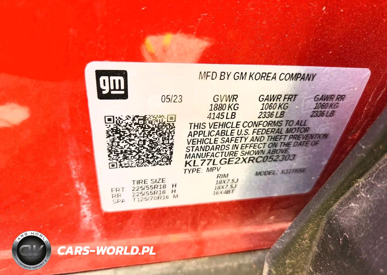 2024 Chevrolet Trax 1Rs VIN:KL77LGE2XRC052303 - 12