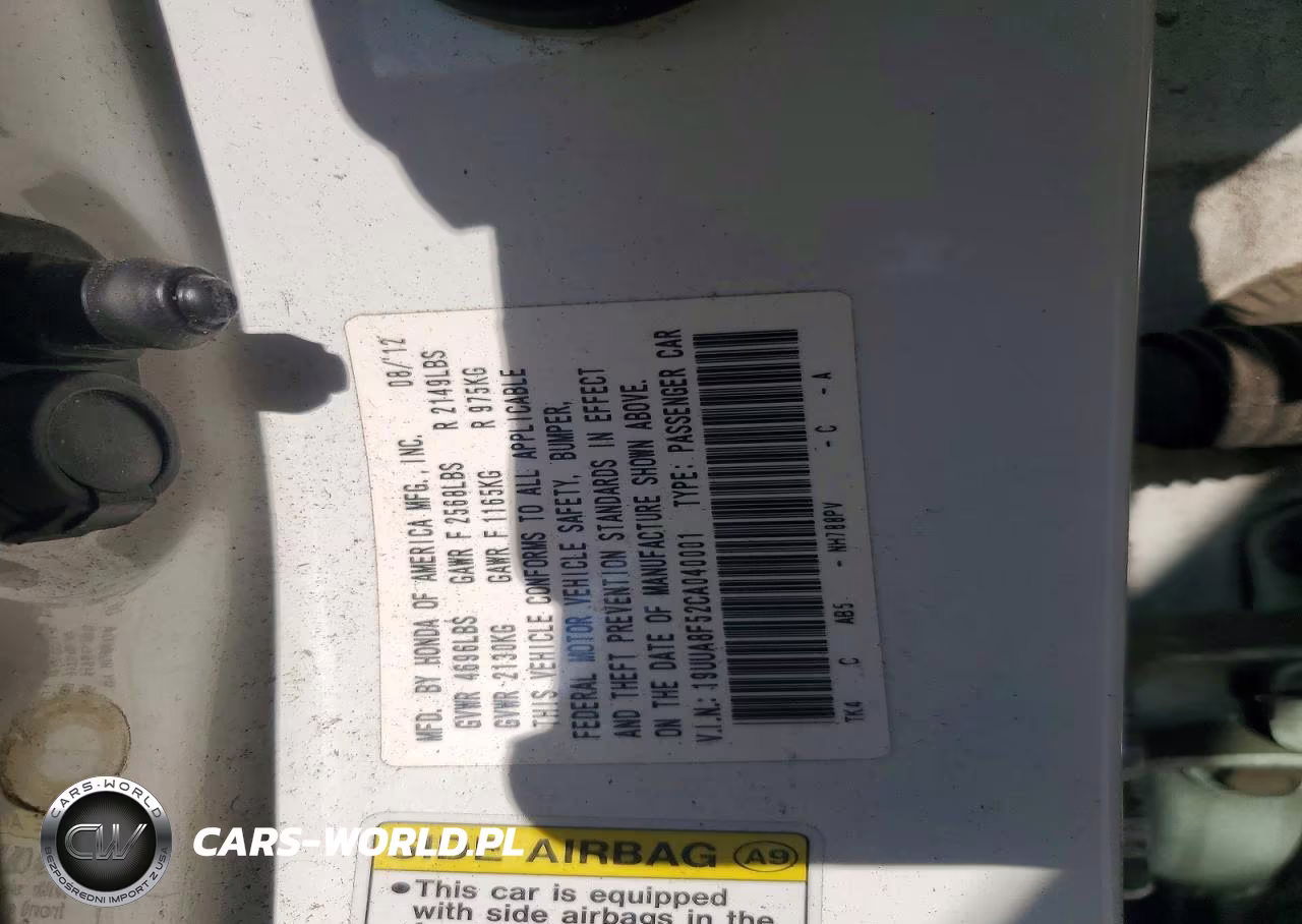 2012 Acura Tl VIN:19UUA8F52CA040001 - 12