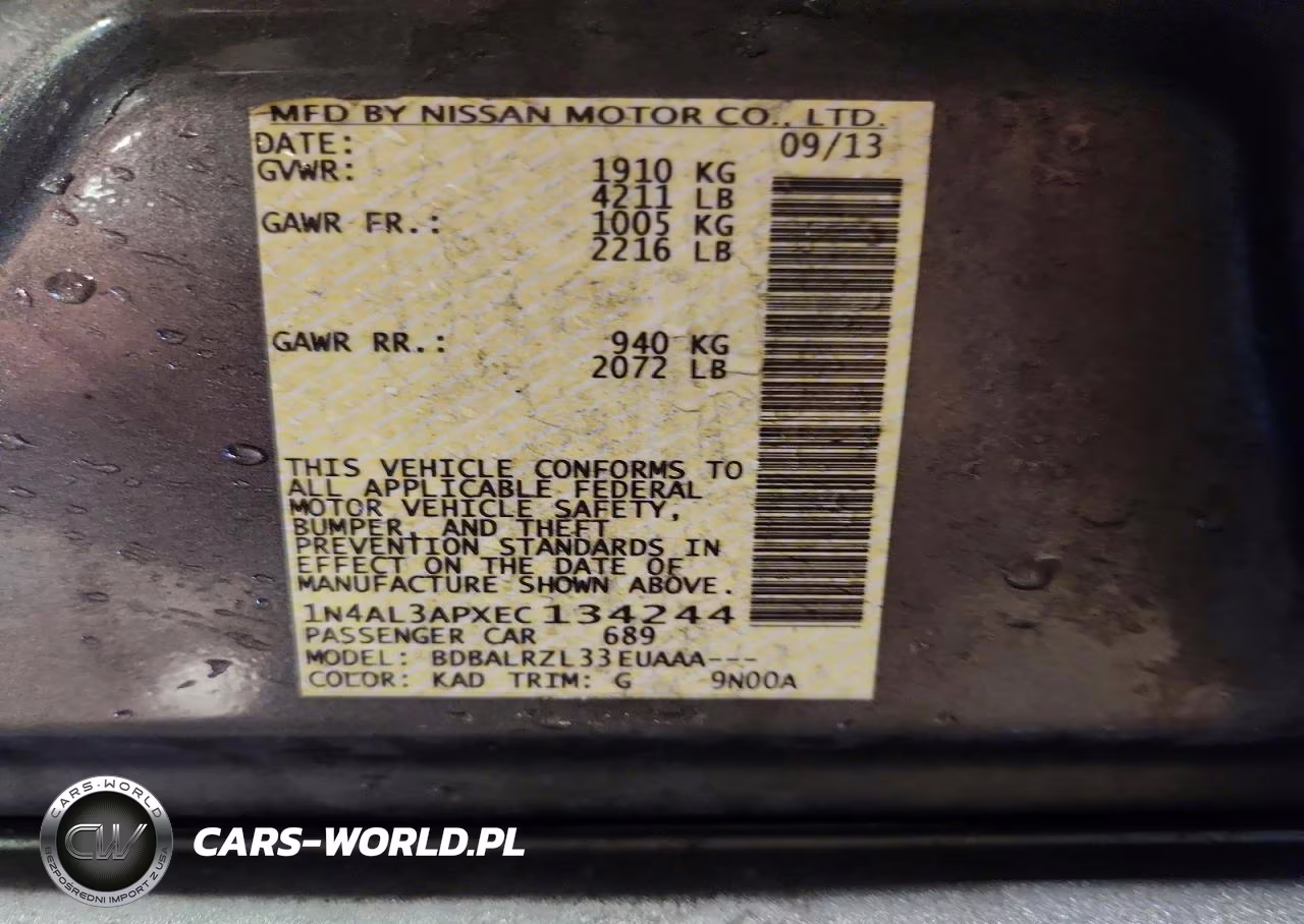 2014 Nissan Altima 2.5 VIN:1N4AL3APXEC134244 - 12
