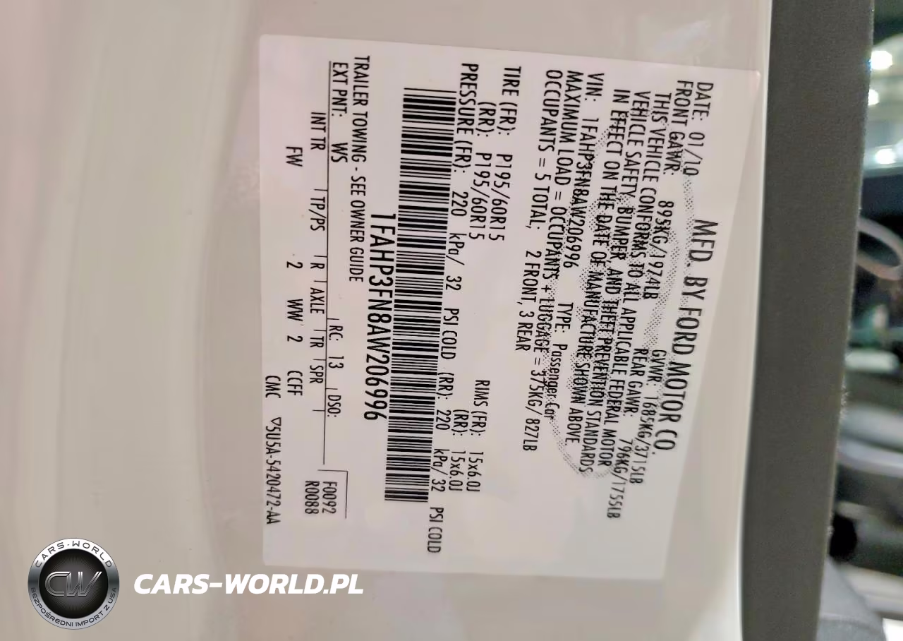 2010 Ford Focus Se VIN:1FAHP3FN8AW206996 - 12
