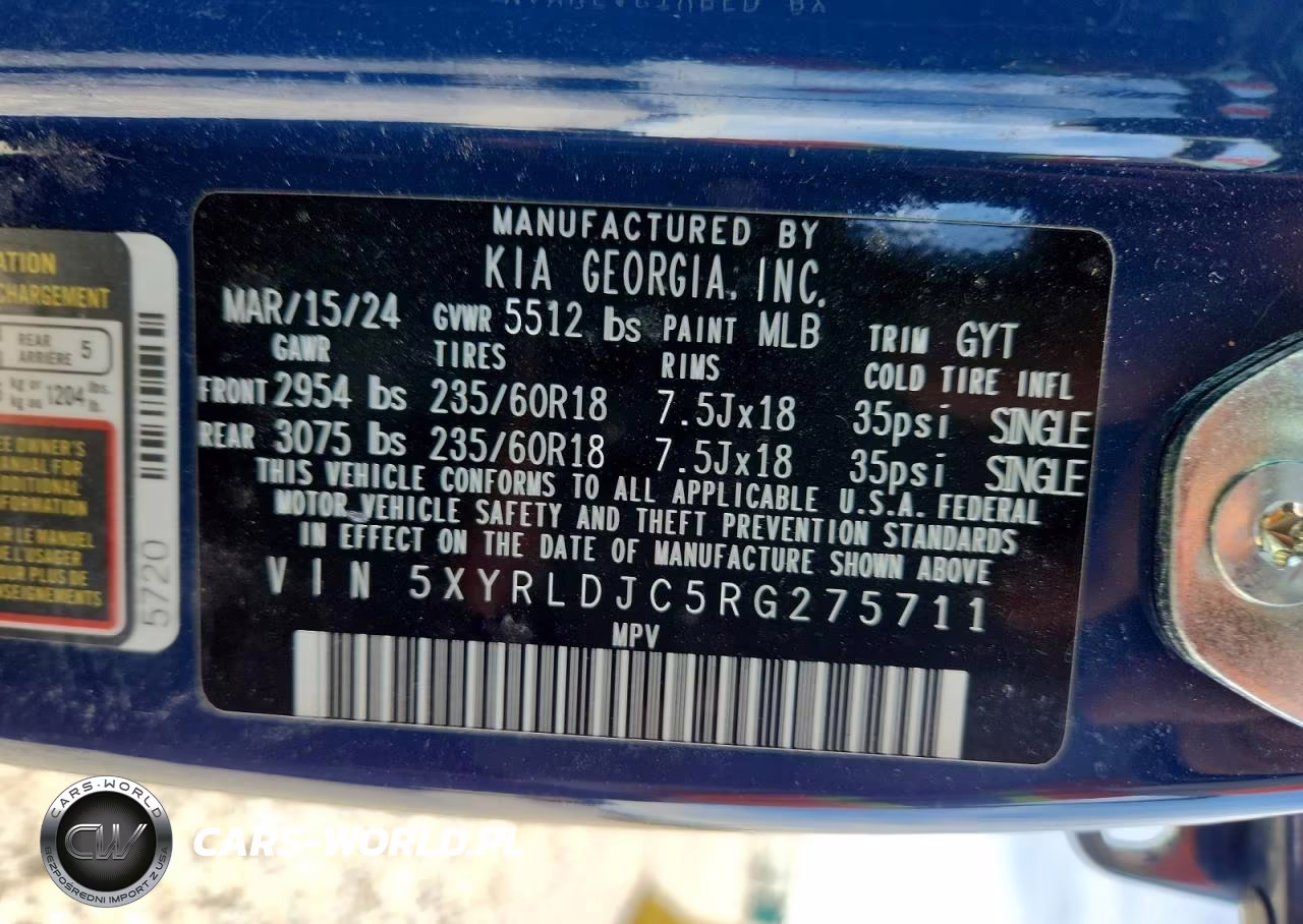 2024 Kia Sorento S VIN:5XYRLDJC5RG275711 - 13