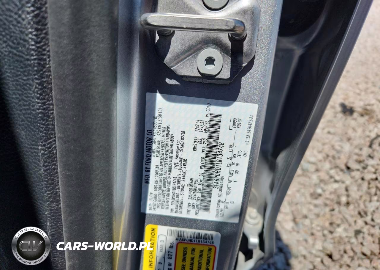 2020 Ford Fusion Se VIN:3FA6P0HD1LR134748 - 12
