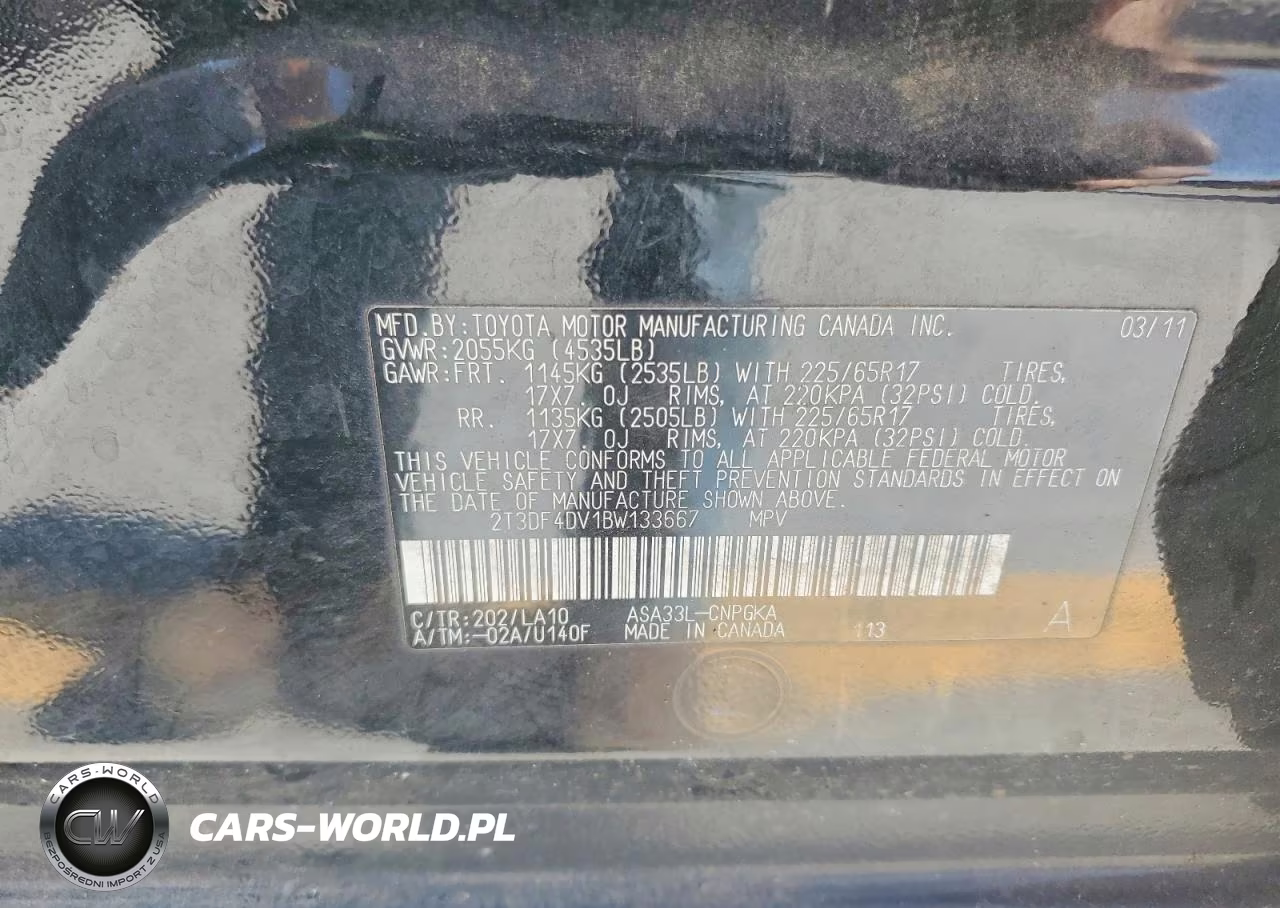 2011 Toyota Rav4 Limited VIN:2T3DF4DV1BW133667 - 13