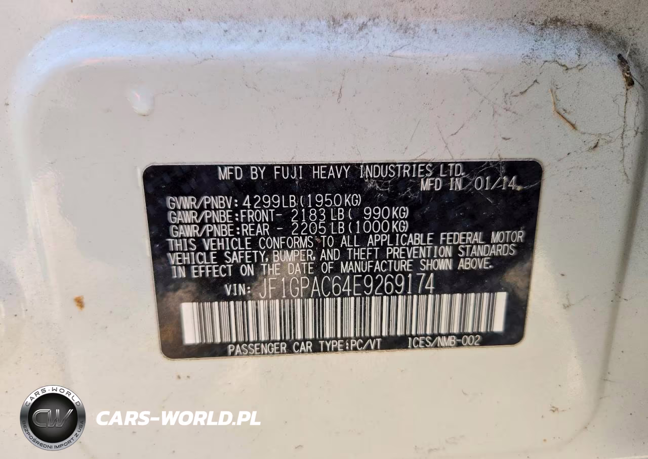 2014 Subaru Impreza Premium VIN:JF1GPAC64E9269174 - 12
