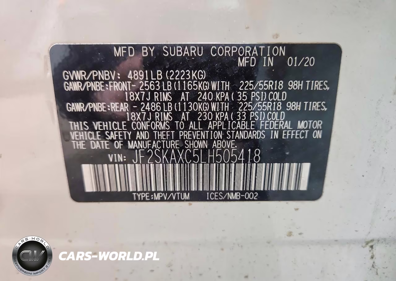 2020 Subaru Forester Touring VIN:JF2SKAXC5LH505418 - 13