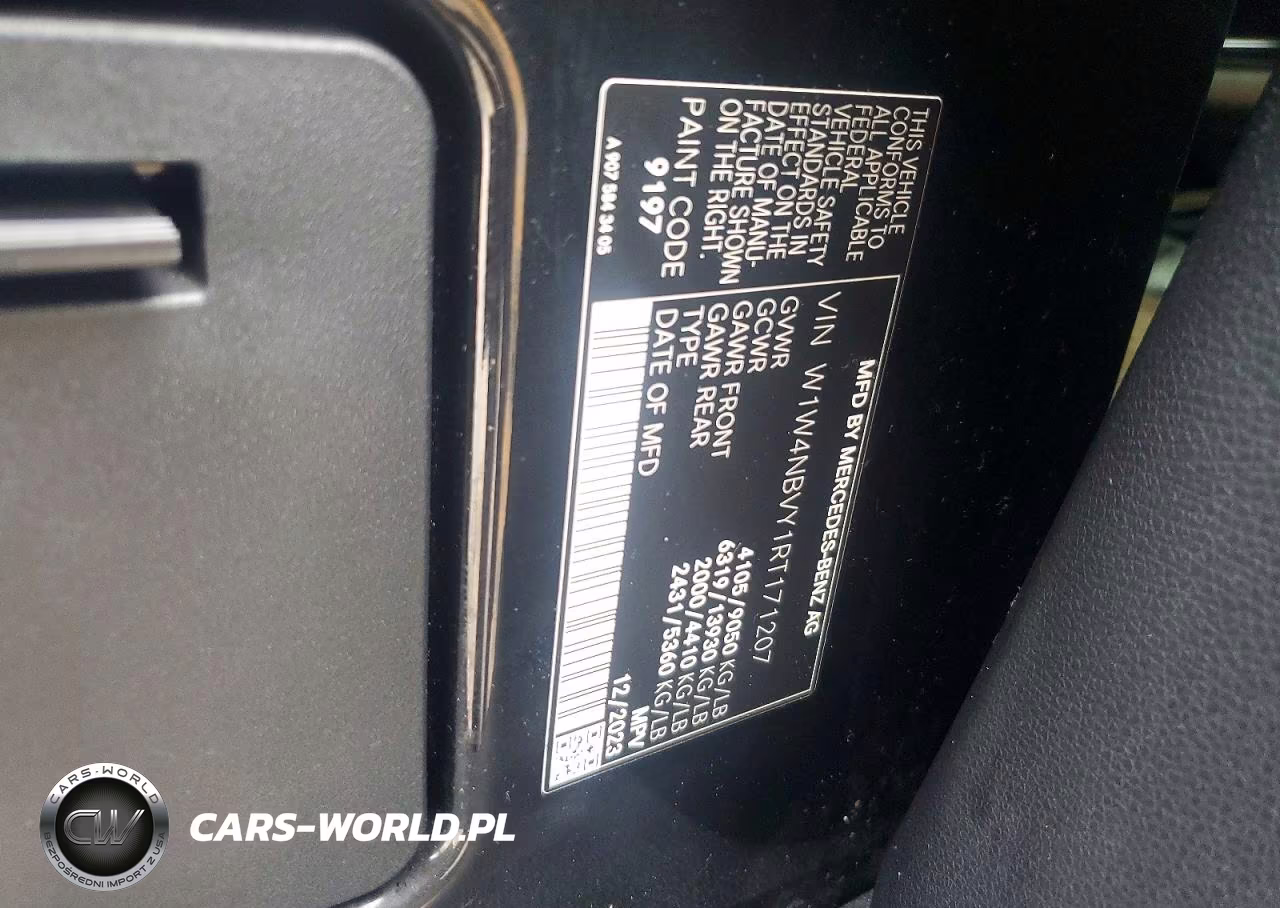 2024 Mercedes Benz Sprinter 2500 VIN:W1W4NBVY1RT171207 - 13