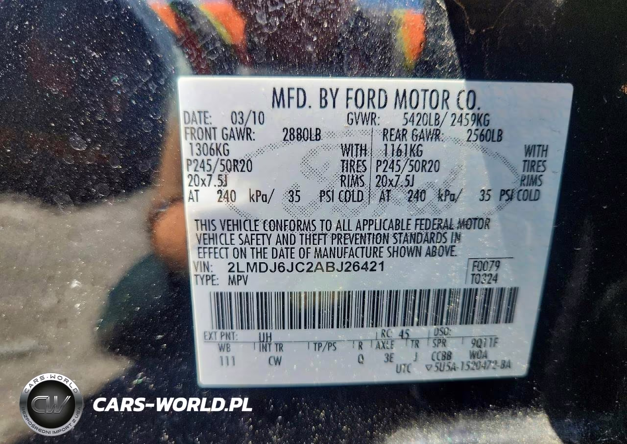 2010 Lincoln Mkx VIN:2LMDJ6JC2ABJ26421 - 13