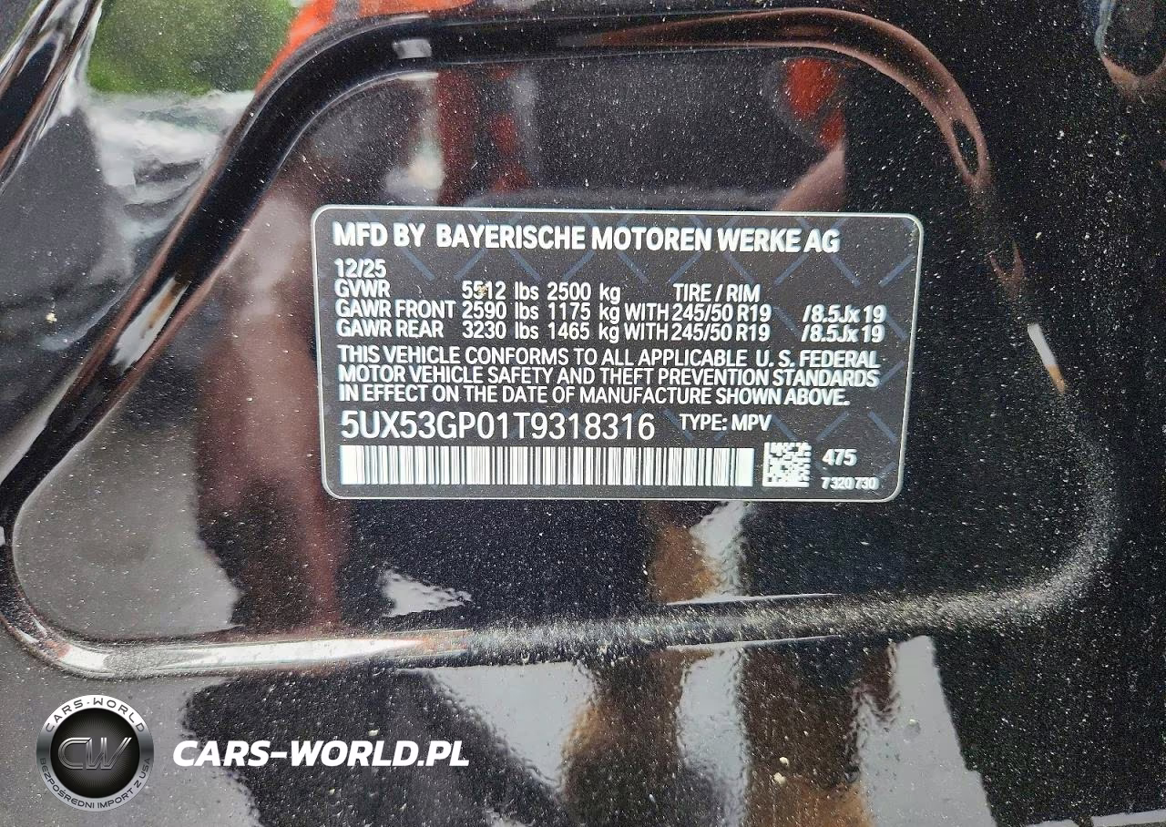 2026 BMW X3 30 xDrive VIN:5UX53GP01T9318316 - 14