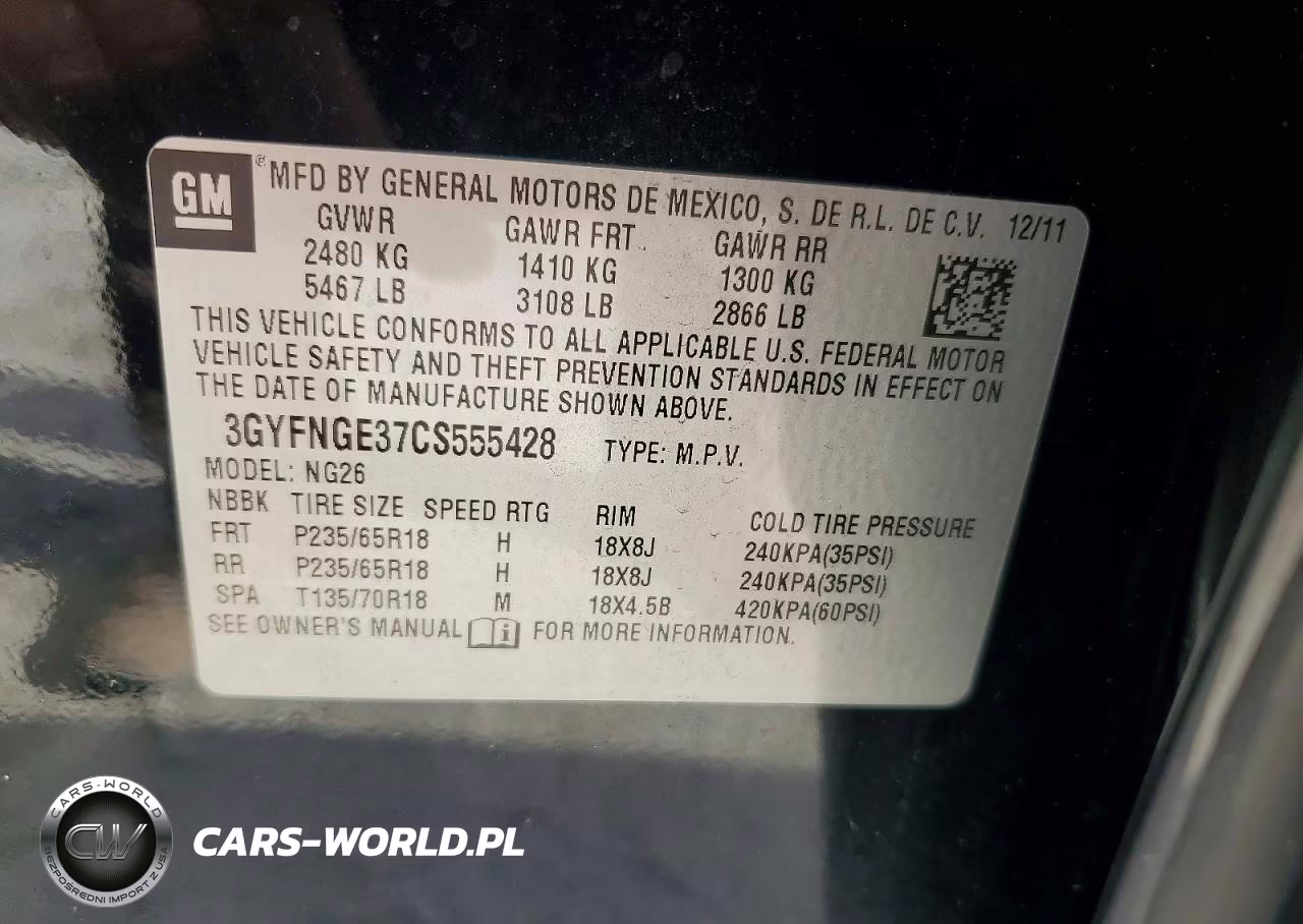 2012 Cadillac Srx VIN:3GYFNGE37CS555428 - 13