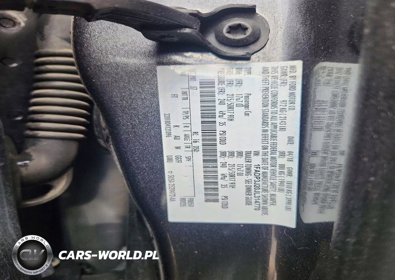 2018 Ford Focus Titanium VIN:1FADP3J20JL314770 - 12