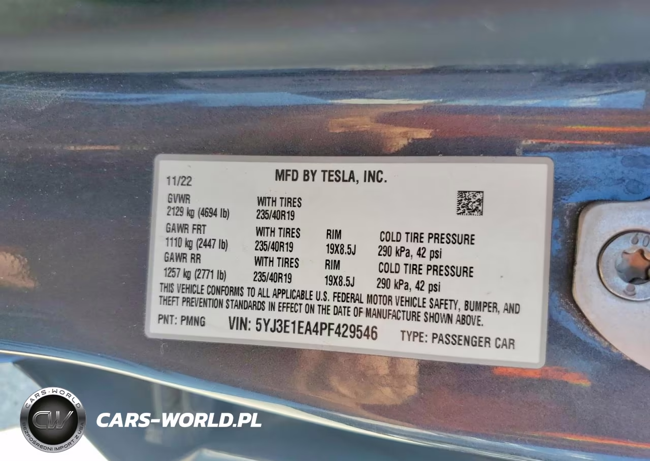 2023 Tesla Model 3 VIN:5YJ3E1EA4PF429546 - 12
