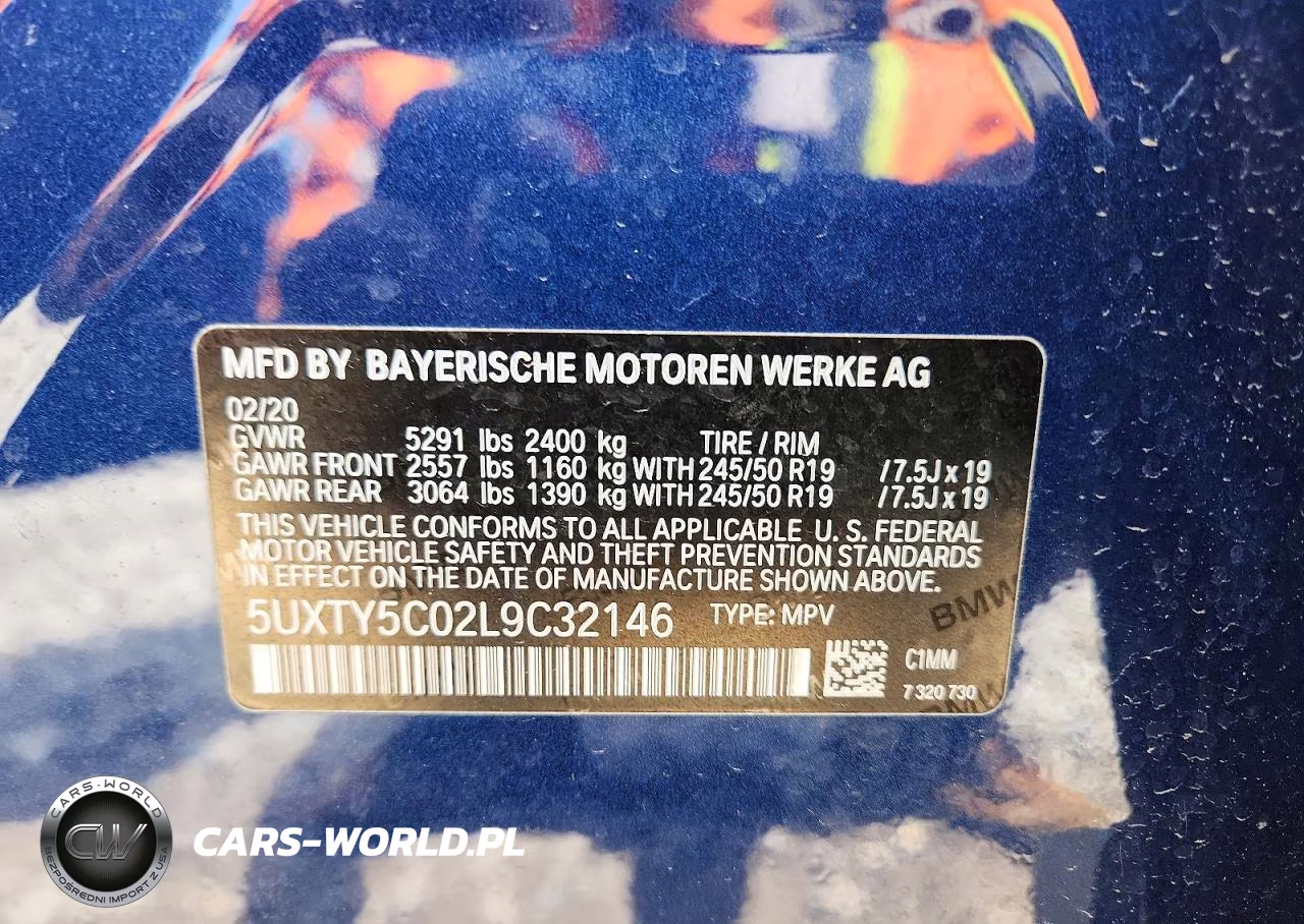 2020 BMW X3 xDrive30I VIN:5UXTY5C02L9C32146 - 12