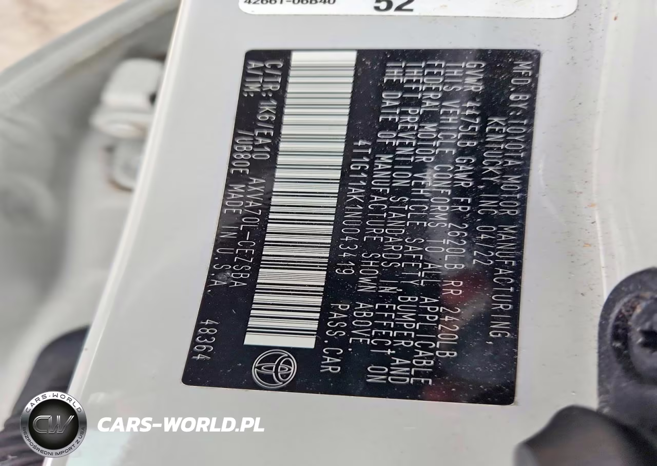 2022 Toyota Camry Se VIN:4T1G11AK1NU043419 - 12