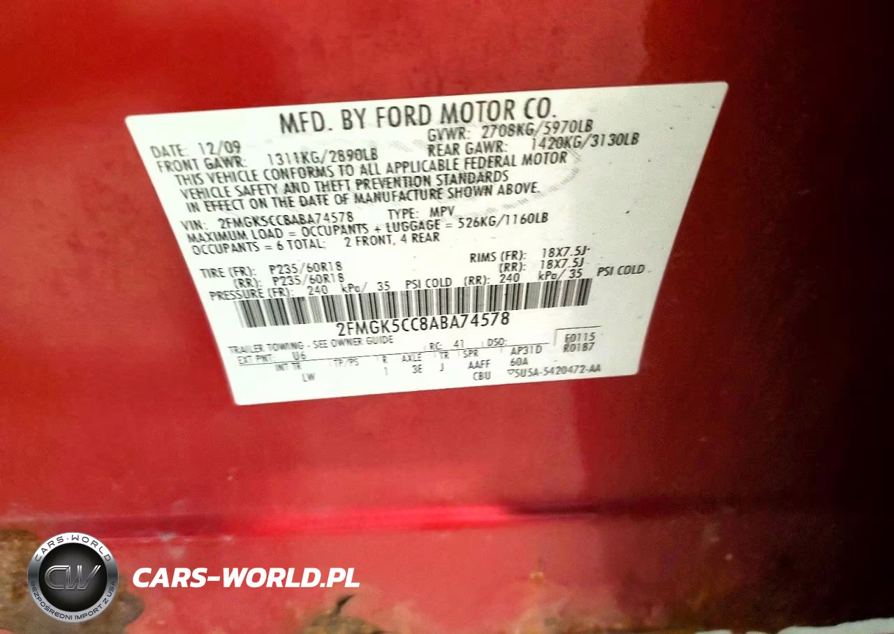 2010 Ford Flex Sel VIN:2FMGK5CC8ABA74578 - 13