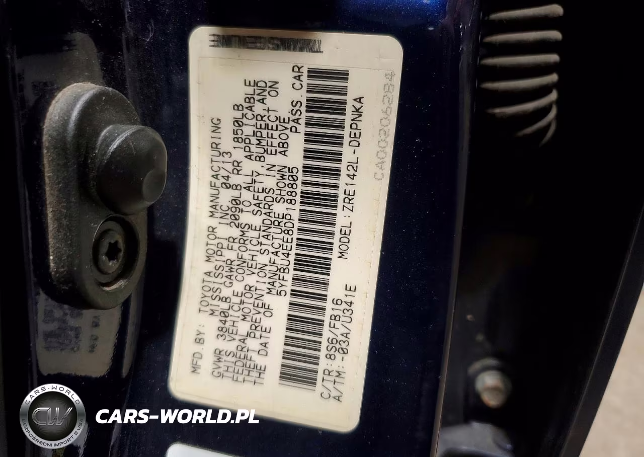 2013 Toyota Corolla Le VIN:5YFBU4EE8DP188805 - 12