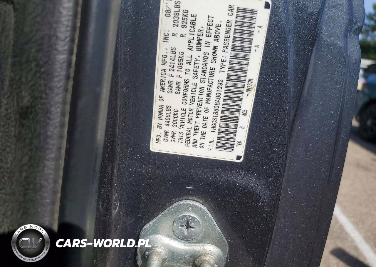 2011 Honda Accord Exl VIN:1HGCS1B80BA001292 - 12