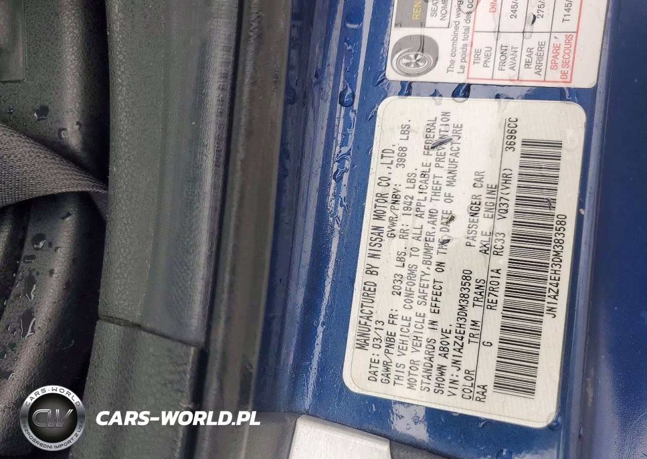2013 Nissan 370Z Base VIN:JN1AZ4EH3DM383580 - 12