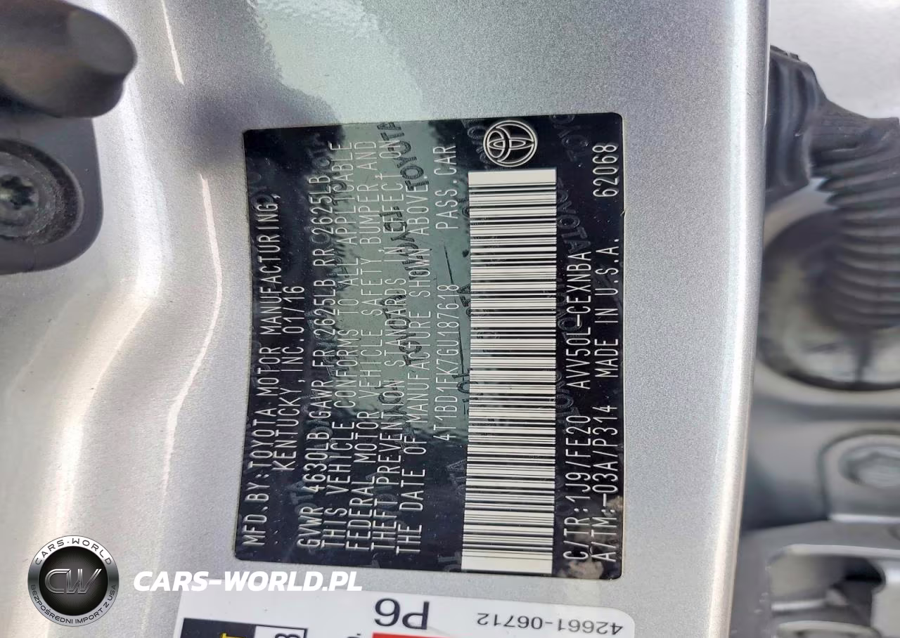 2016 Toyota Camry Hybrid Le VIN:4T1BD1FK7GU187618 - 13