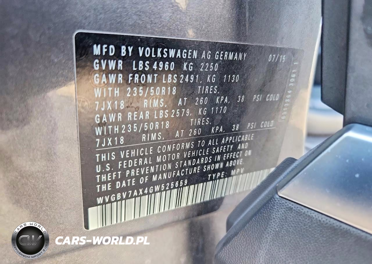 2016 Volkswagen Tiguan S VIN:WVGBV7AX4GW525659 - 13