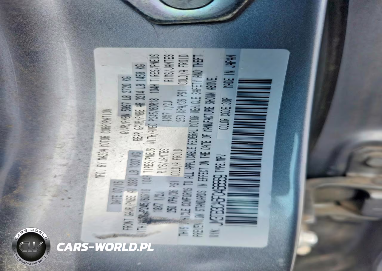 2015 Mazda Cx-9 Touring VIN:JM3TB3CA6F0466559 - 14