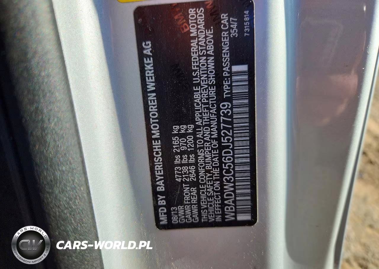 2013 BMW 328 I VIN:WBADW3C56DJ527739 - 12