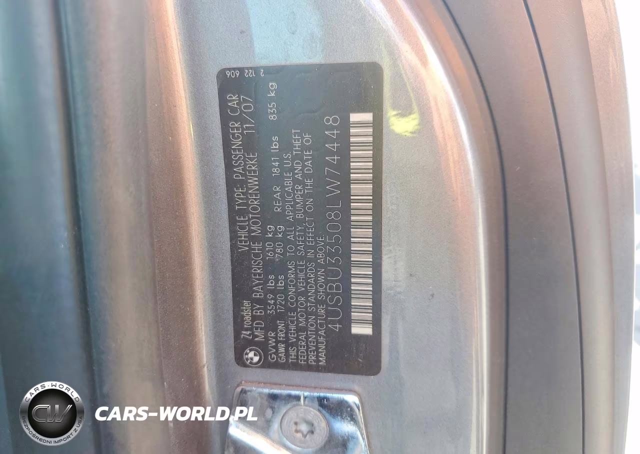 2008 BMW Z4 VIN:4USBU33508LW74448 - 13