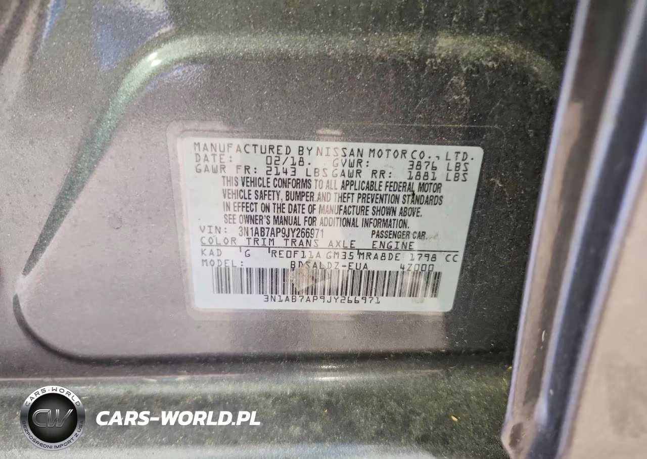 2018 Nissan Sentra Sv VIN:3N1AB7AP9JY266971 - 12
