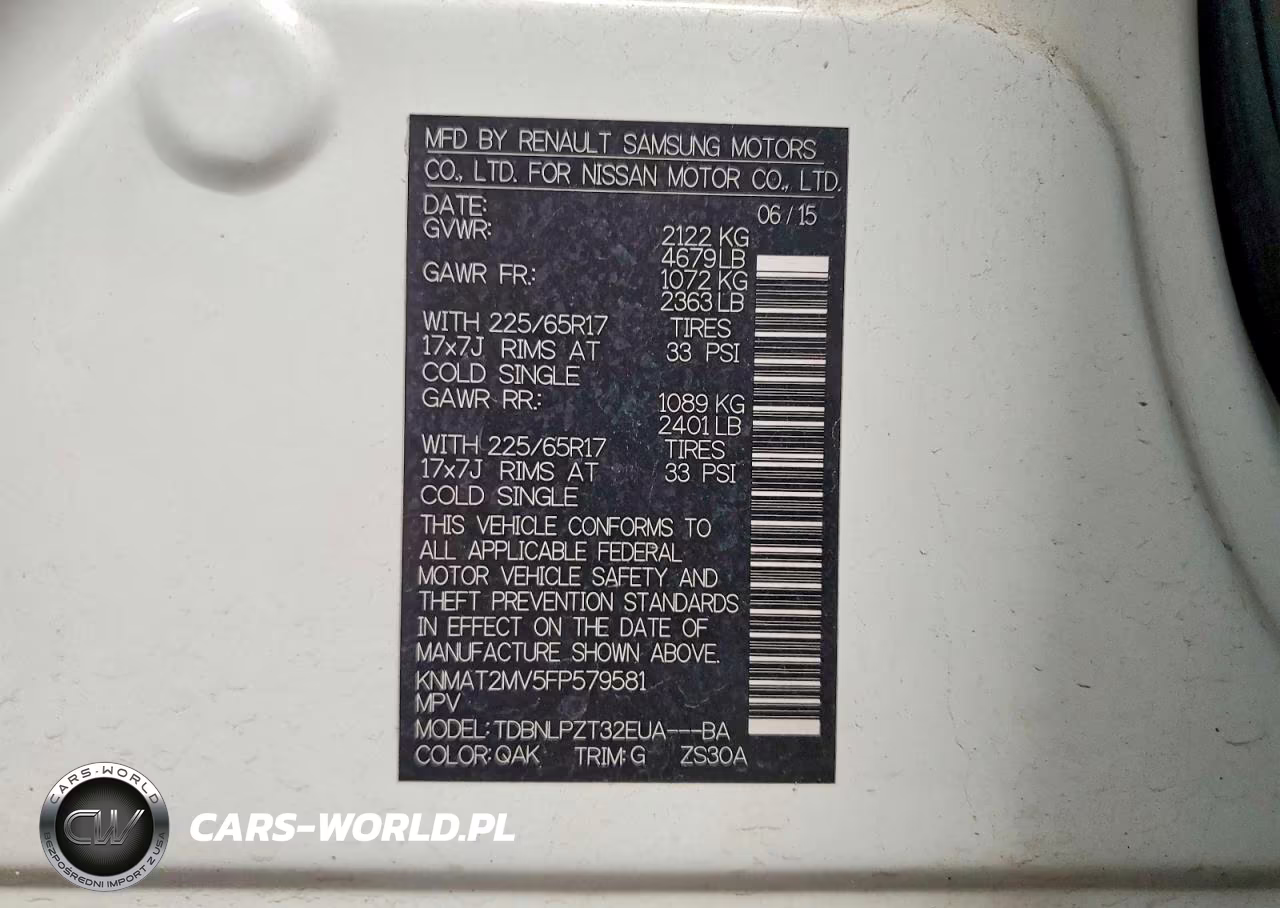 2015 Nissan Rogue S VIN:KNMAT2MV5FP579581 - 13