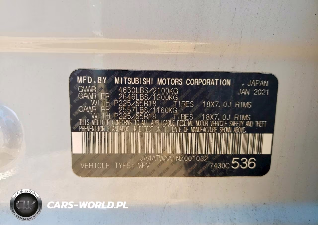 2022 Mitsubishi Eclipse Cross Se VIN:JA4ATWAA1NZ001032 - 13