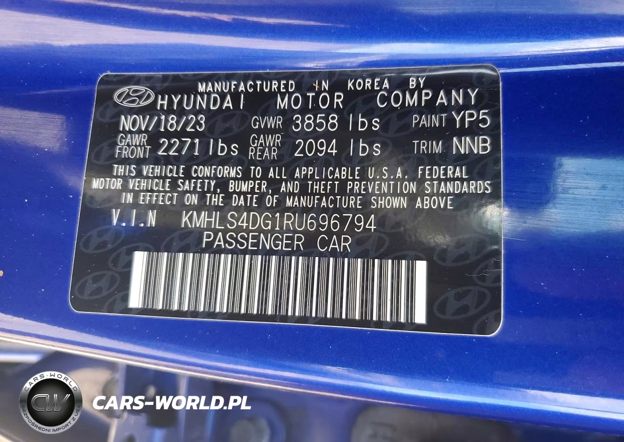 2024 Hyundai Elantra Sel VIN:KMHLS4DG1RU696794 - 12