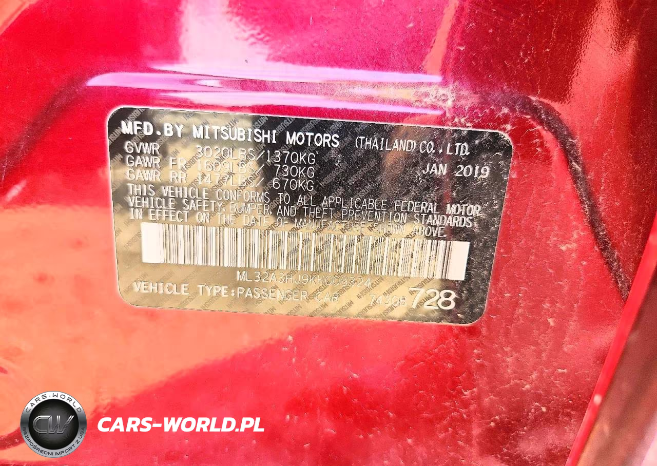 2019 Mitsubishi Mirage Es VIN:ML32A3HJ9KH009324 - 13