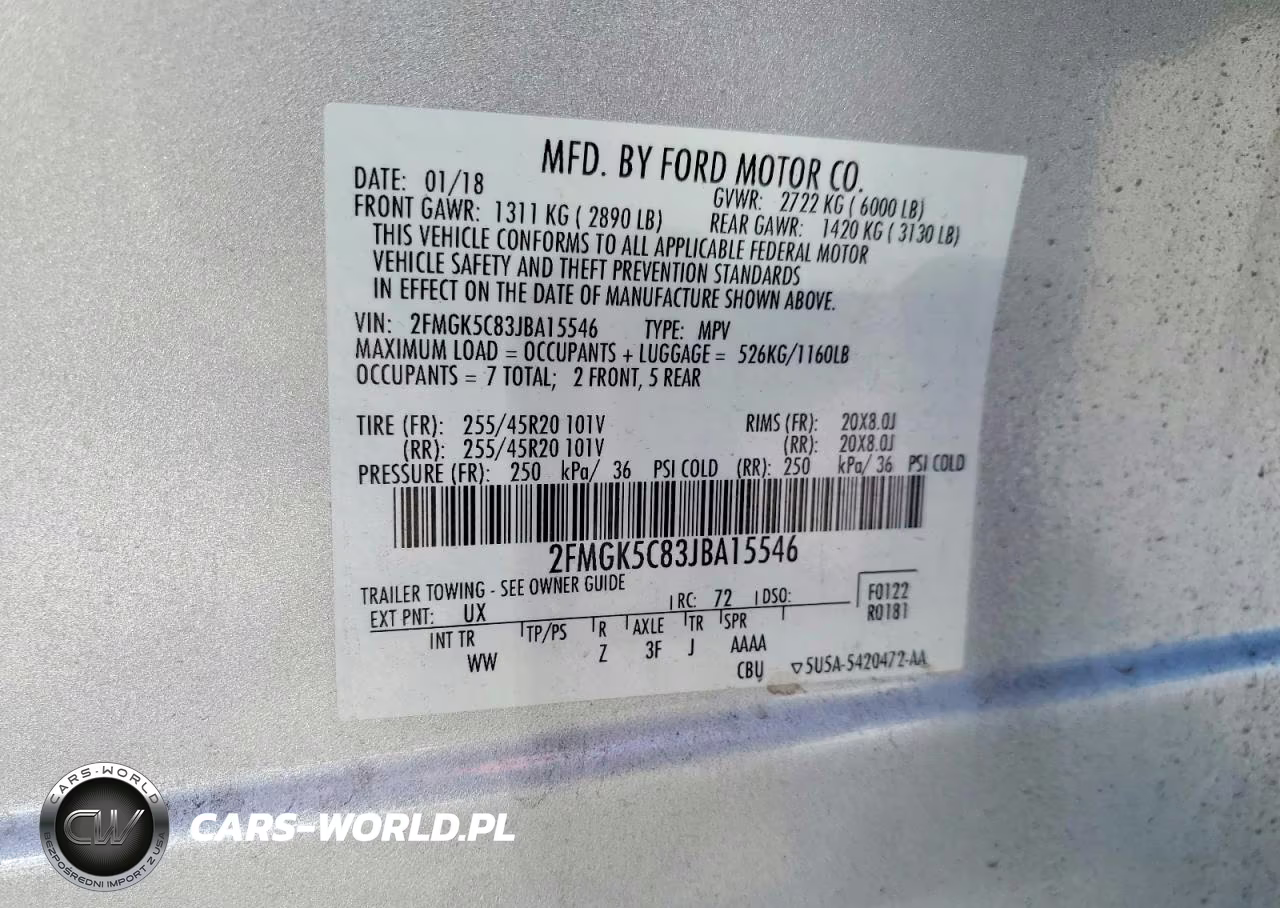 2018 Ford Flex Sel VIN:2FMGK5C83JBA15546 - 12