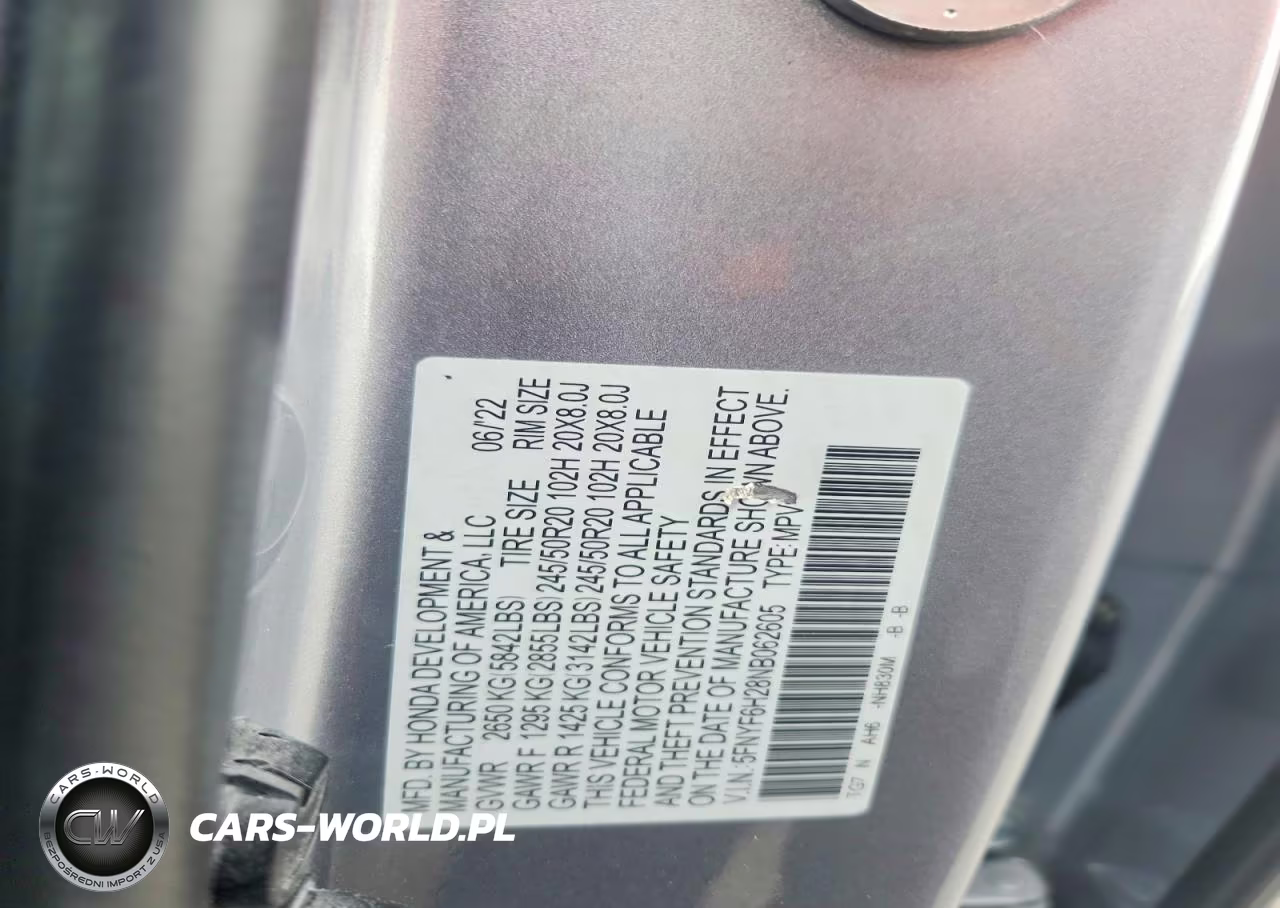 2022 Honda Pilot Se VIN:5FNYF6H28NB062605 - 12