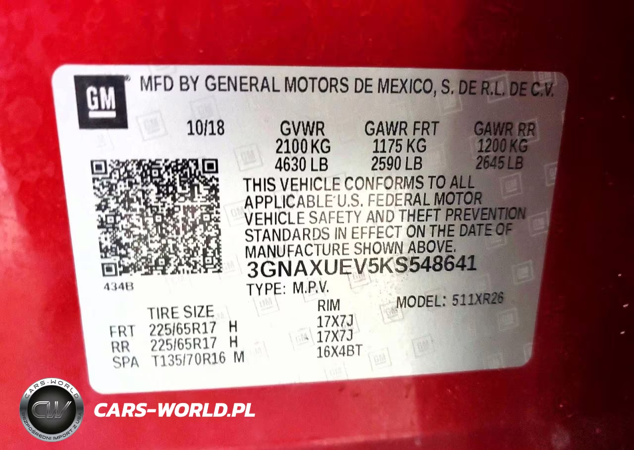 2019 Chevrolet Equinox Lt VIN:3GNAXUEV5KS548641 - 14