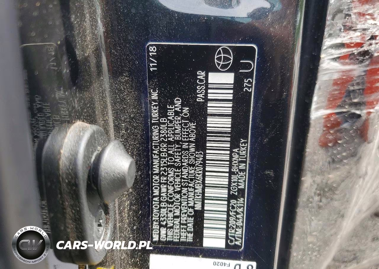 2019 Toyota C-Hr Le VIN:NMTKHMBX6KR079403 - 12