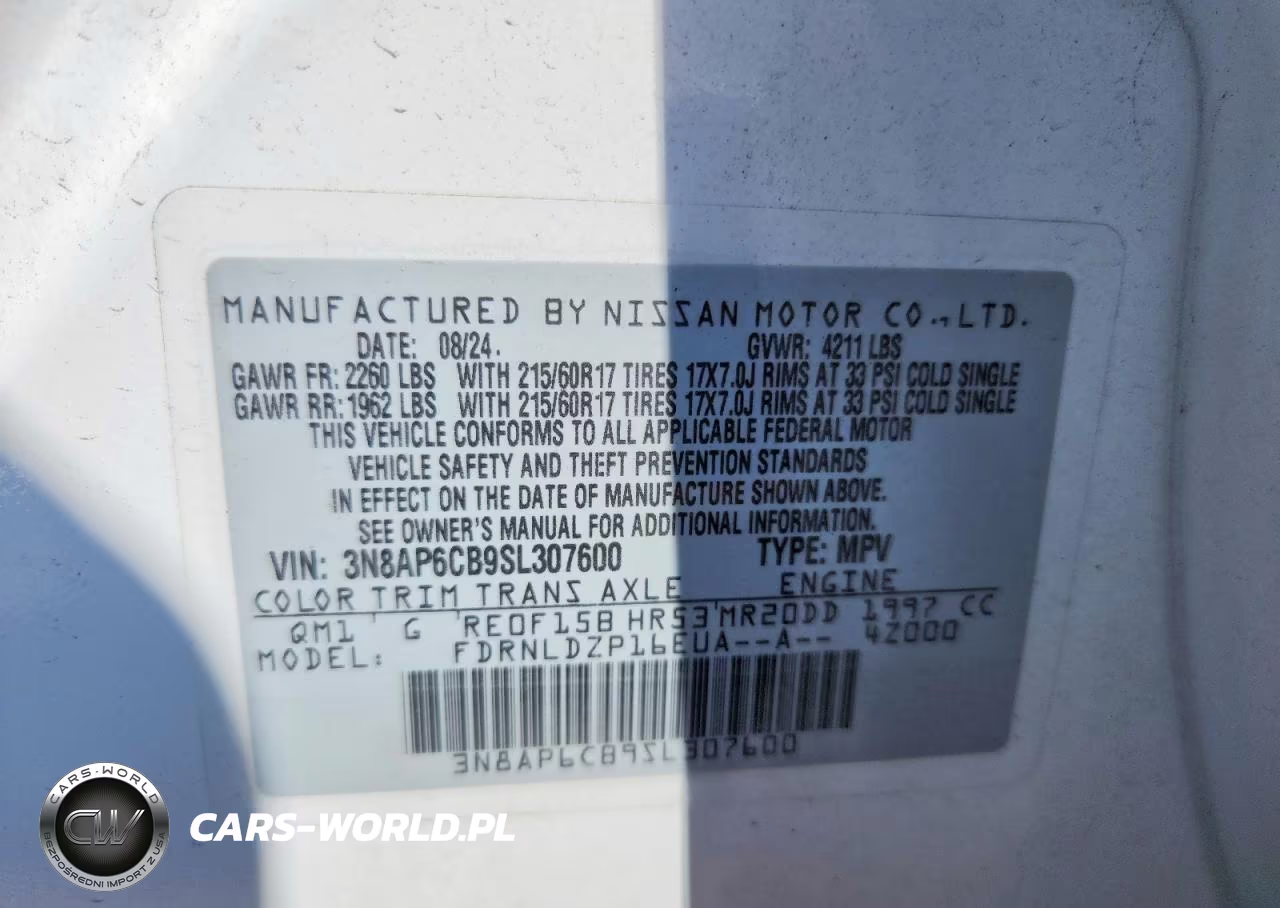 2025 Nissan Kicks Sv VIN:3N8AP6CB9SL307600 - 13