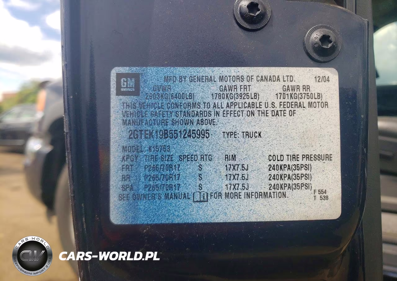 GMC NEW SIERRA VIN:2GTEK19B551245995 - 12