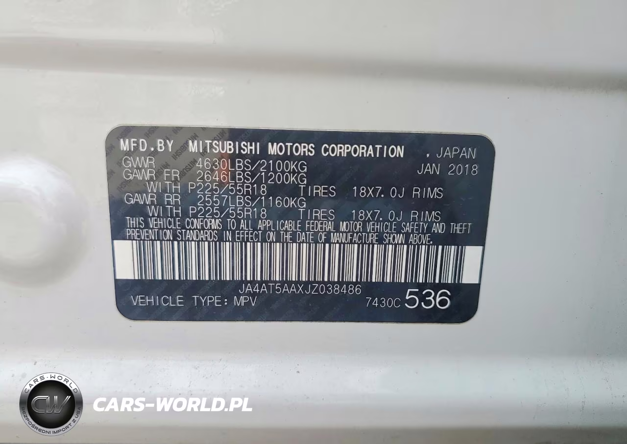 2018 Mitsubishi Eclipse Cross Se VIN:JA4AT5AAXJZ038486 - 13
