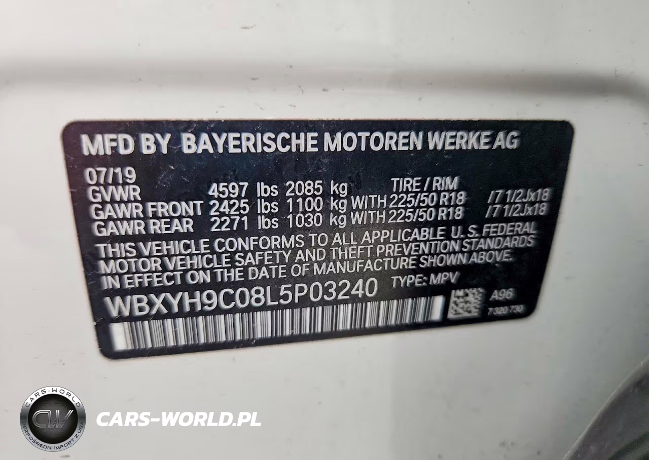 2020 BMW X2 Sdrive28I VIN:WBXYH9C08L5P03240 - 13