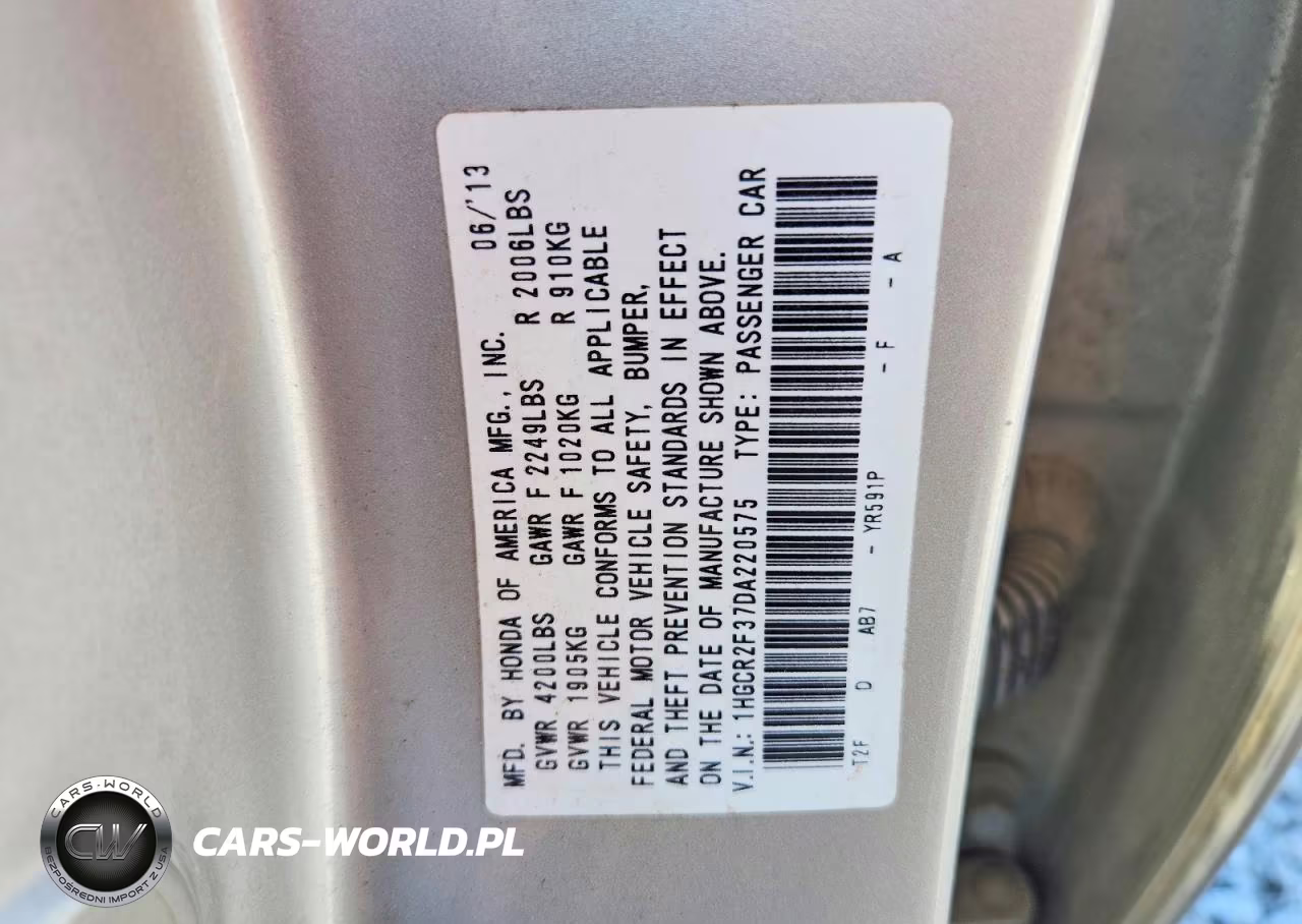 2013 Honda Accord Lx VIN:1HGCR2F37DA220575 - 13